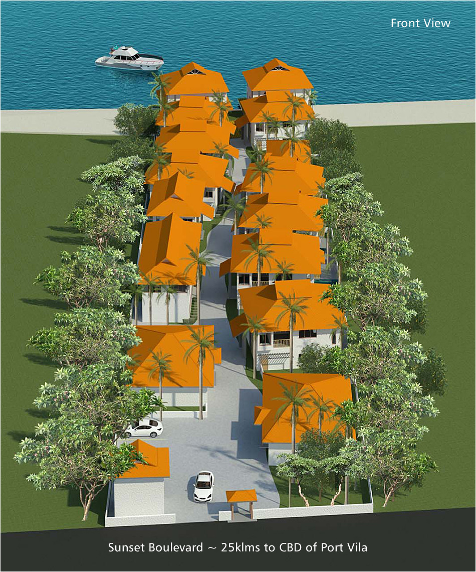 Frangipani Beach Pavilions, Sunset Beach, Resort Investment at Havannah Harbour, Vanuatu